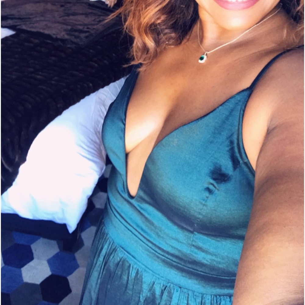 Long green gown
